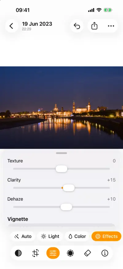 Clarity and Dehaze in the Effects group
