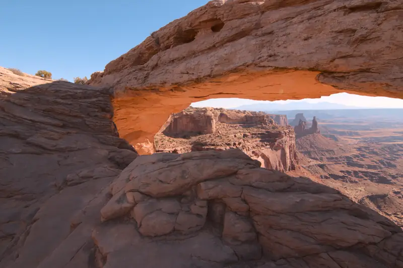 Mesa Arch, Utah, as shot: the raw file before editing