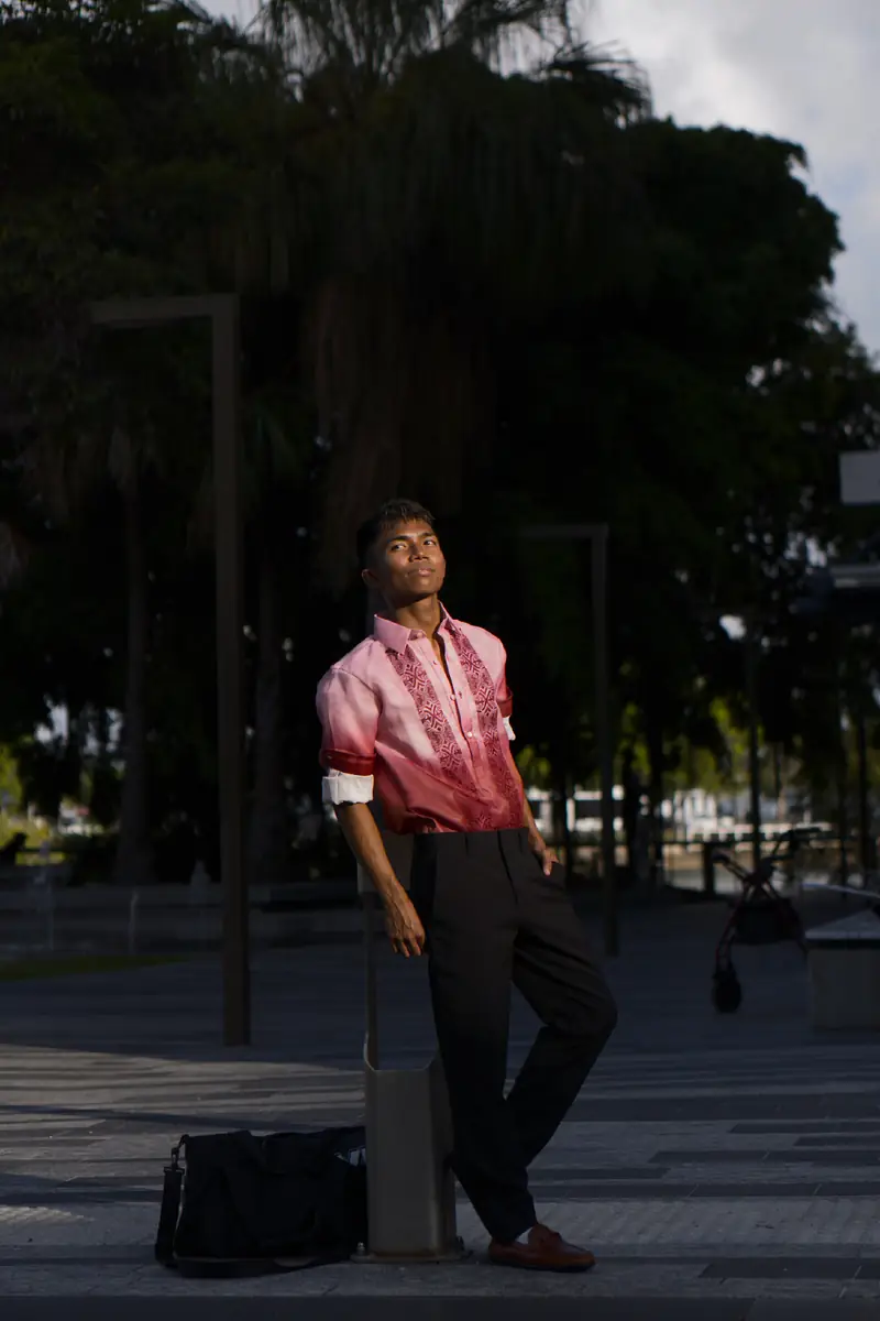 Portrait in golden hour, as shot: the raw file before editing