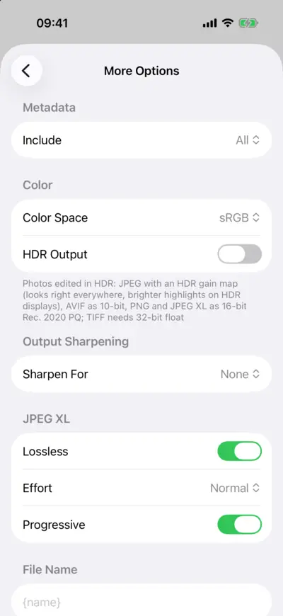 More Options for JPEG XL: Lossless, Effort and Progressive