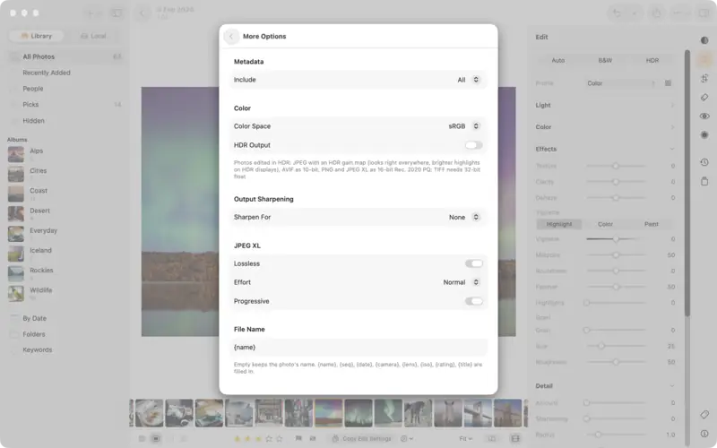 More Options for JPEG XL: Lossless, Effort and Progressive