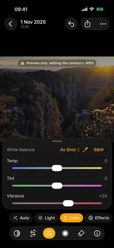 Color Grading: warm highlights and cool shadows