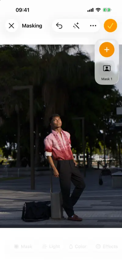 The background selected and darkened behind the subject