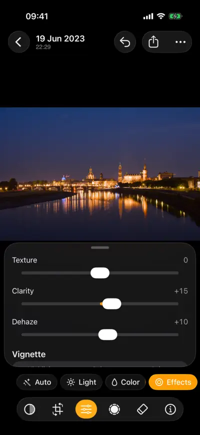 Clarity and Dehaze in the Effects group